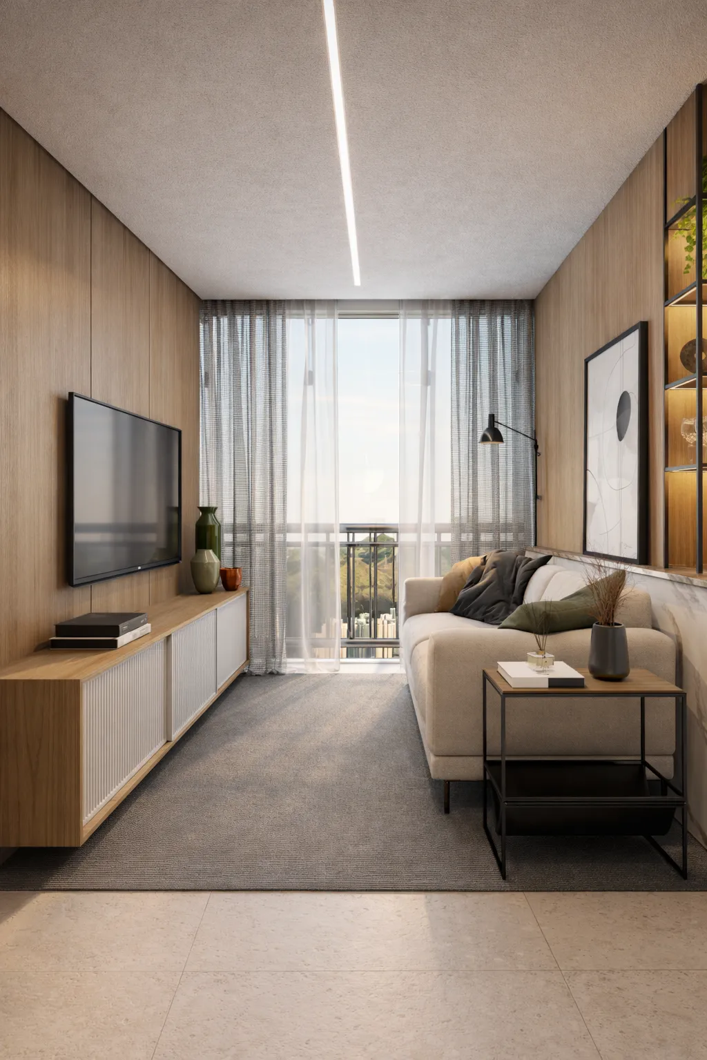 Projeto de interiores em Canoas/RS: Apartamento HF